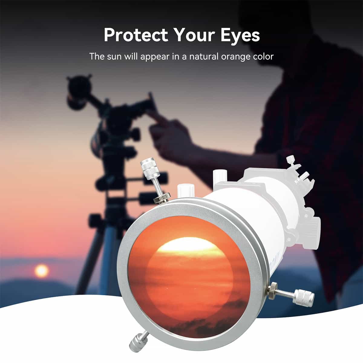 SV229 Solar Eclipse Telescope Filter Metal Cap - Meet ISO 12312-2:2015 Standard For Eclipses & Sunspots Observation 103mm