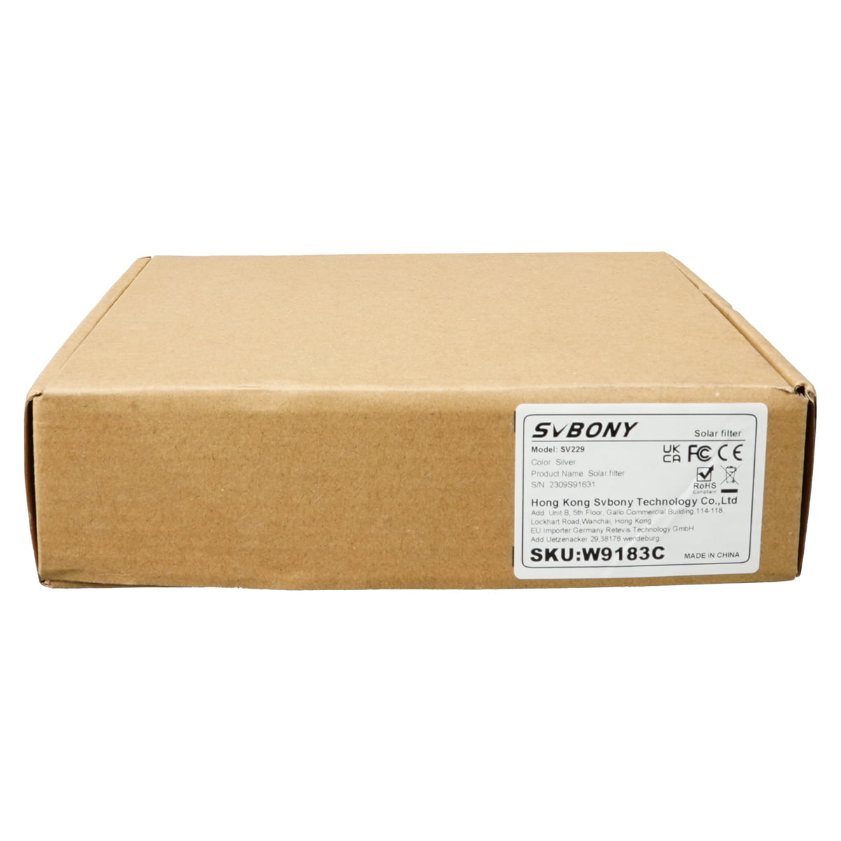 SV229 Solar Eclipse Filter Telescope Metal Cap with ISO 12312-2:2015 Standard For Eclipses & Sunspots Observation 140mm