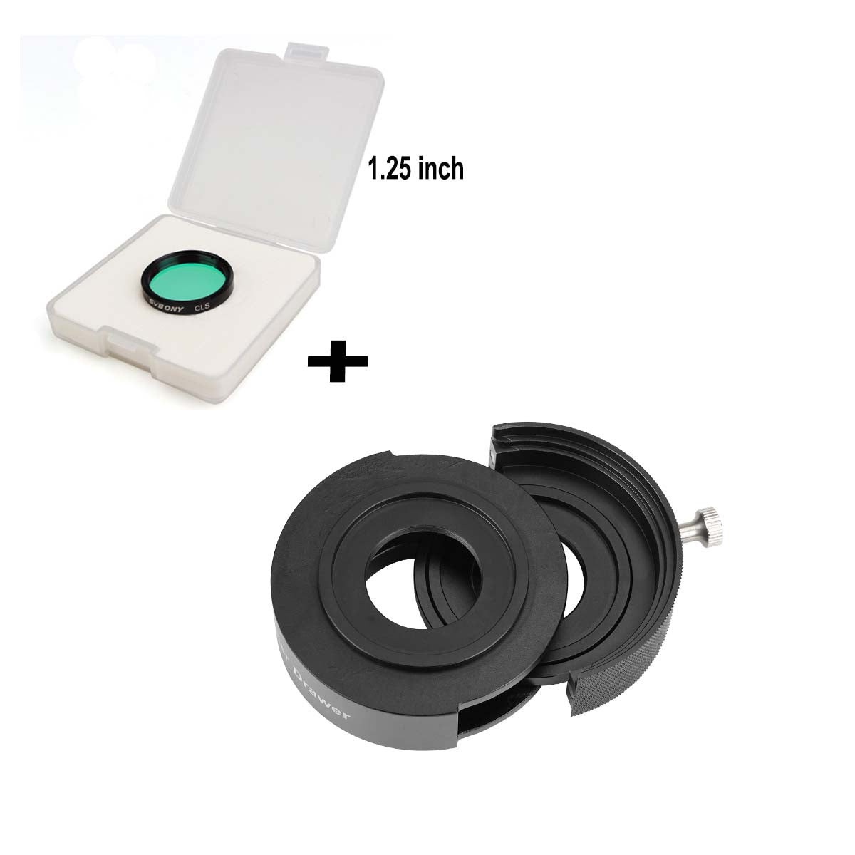 SV226 Telescope Filter Drawer - 1.25" & 2" Astronomy Filter Combination for Astrophotography
