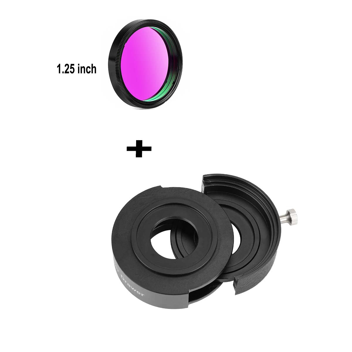 SV226 Telescope Filter Drawer - 1.25" & 2" Astronomy Filter Combination for Astrophotography