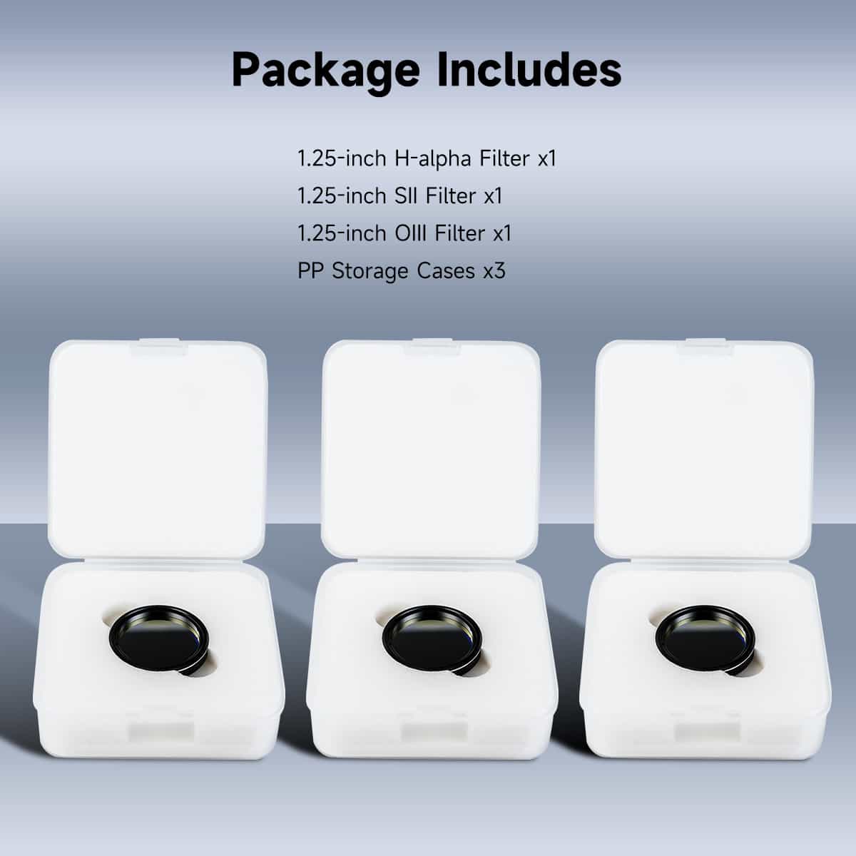 SV227 SHO Filter H-Alpha OIII SII 5nm 1.25inch Astrophotography Bundle Set for Deep Space Objects