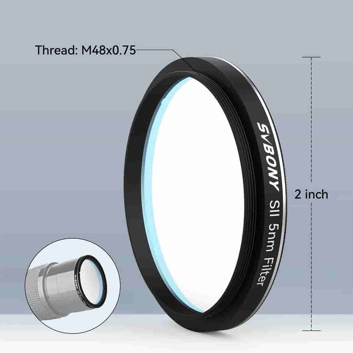 SV227 SII 5nm 2" Filter Narrowband Astronomical Photographic CCD Filter for Deep Sky