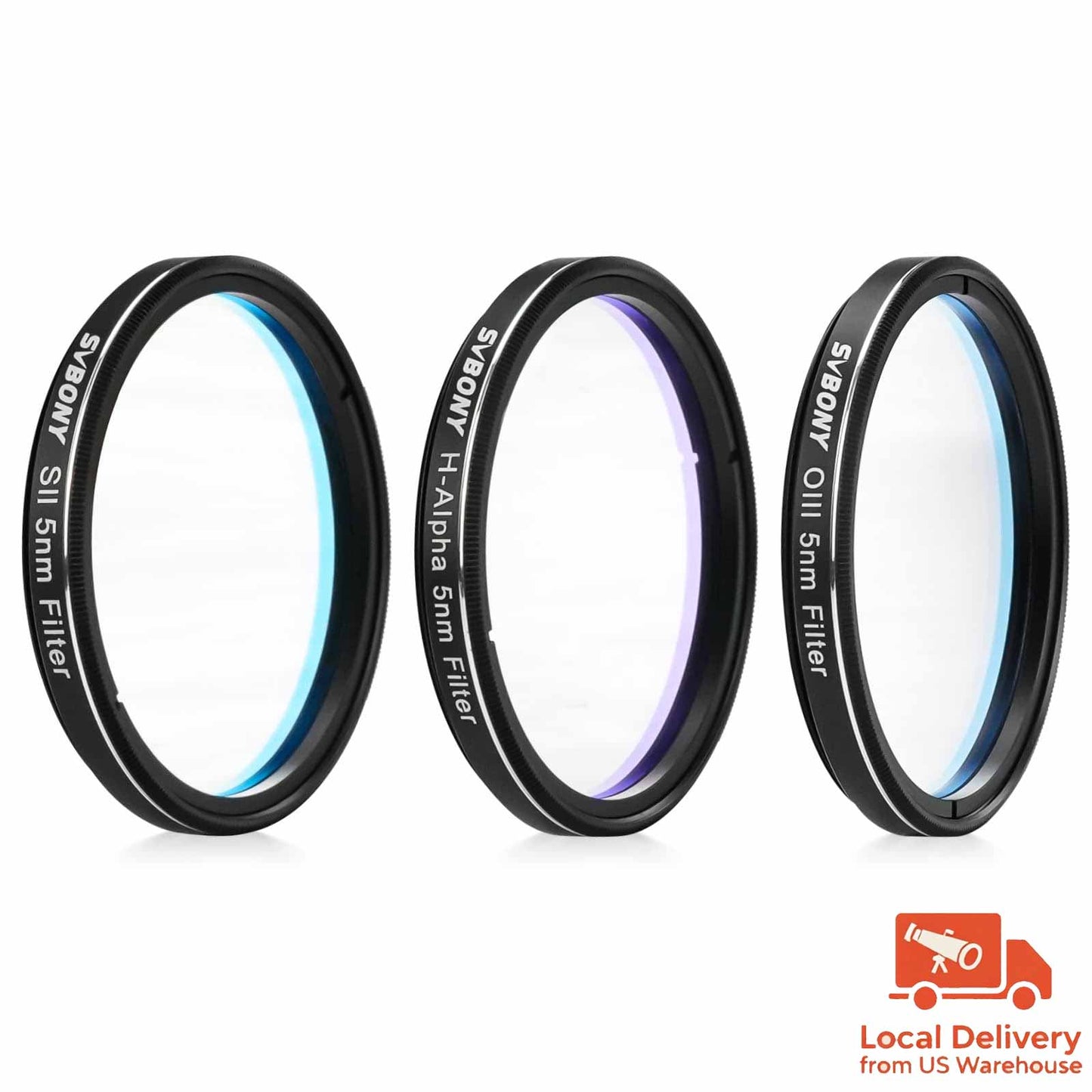 SV227 SHO 5nm 2" Filter Set SII H-Alpha OIII Narrowband Astronomical Photographic CCD Filter for Deep Sky