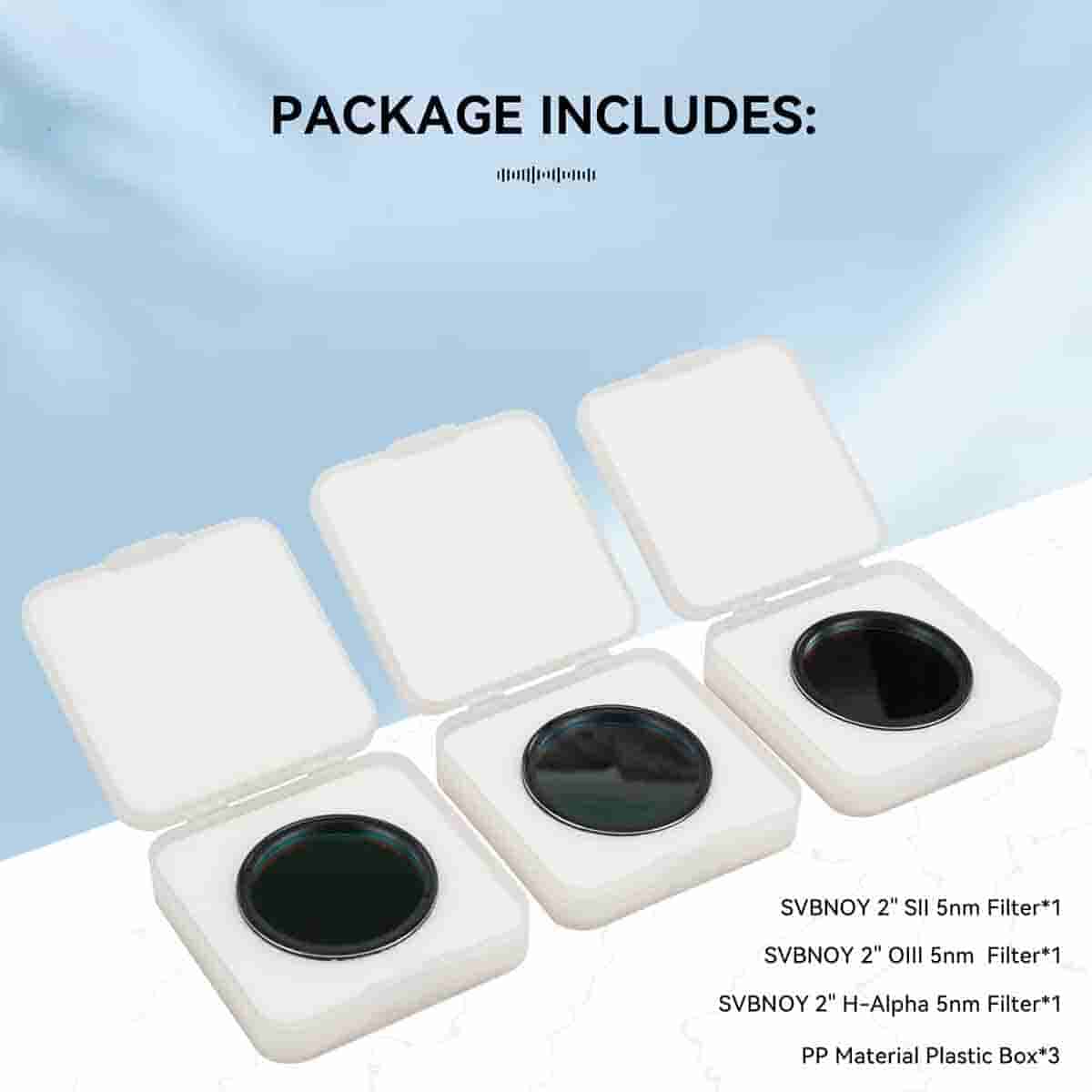 SV227 SHO 5nm 2" Filter Set SII H-Alpha OIII Narrowband Astronomical Photographic CCD Filter for Deep Sky