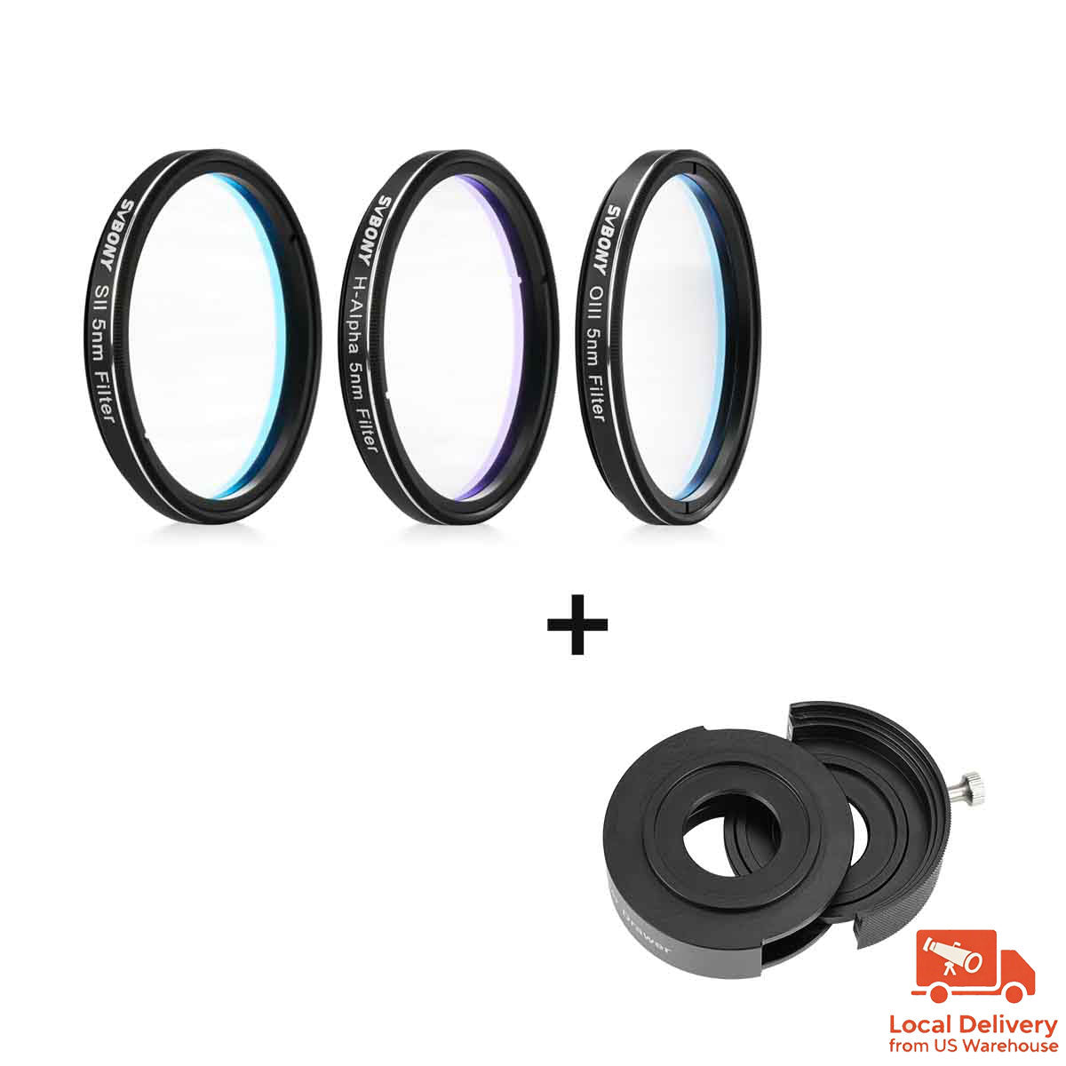 SV227 SHO 5nm 2" Filter Set SII H-Alpha OIII Narrowband Astronomical Photographic CCD Filter for Deep Sky