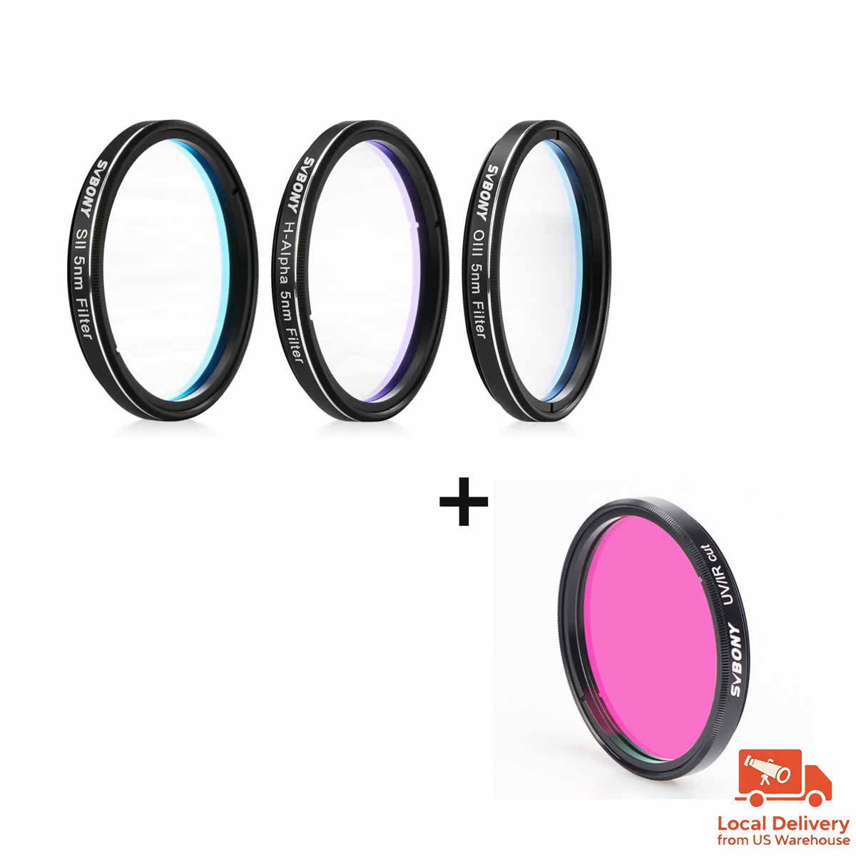 SV227 SHO 5nm 2" Filter Set SII H-Alpha OIII Narrowband Astronomical Photographic CCD Filter for Deep Sky