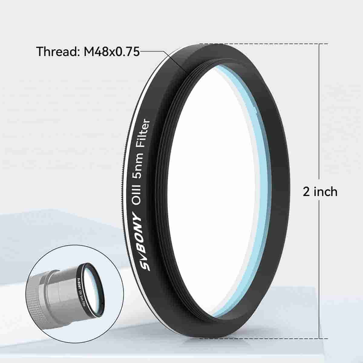 SV227 OIII 5nm 2" Filter Narrowband Astronomical Photographic CCD Filter for Deep Sky