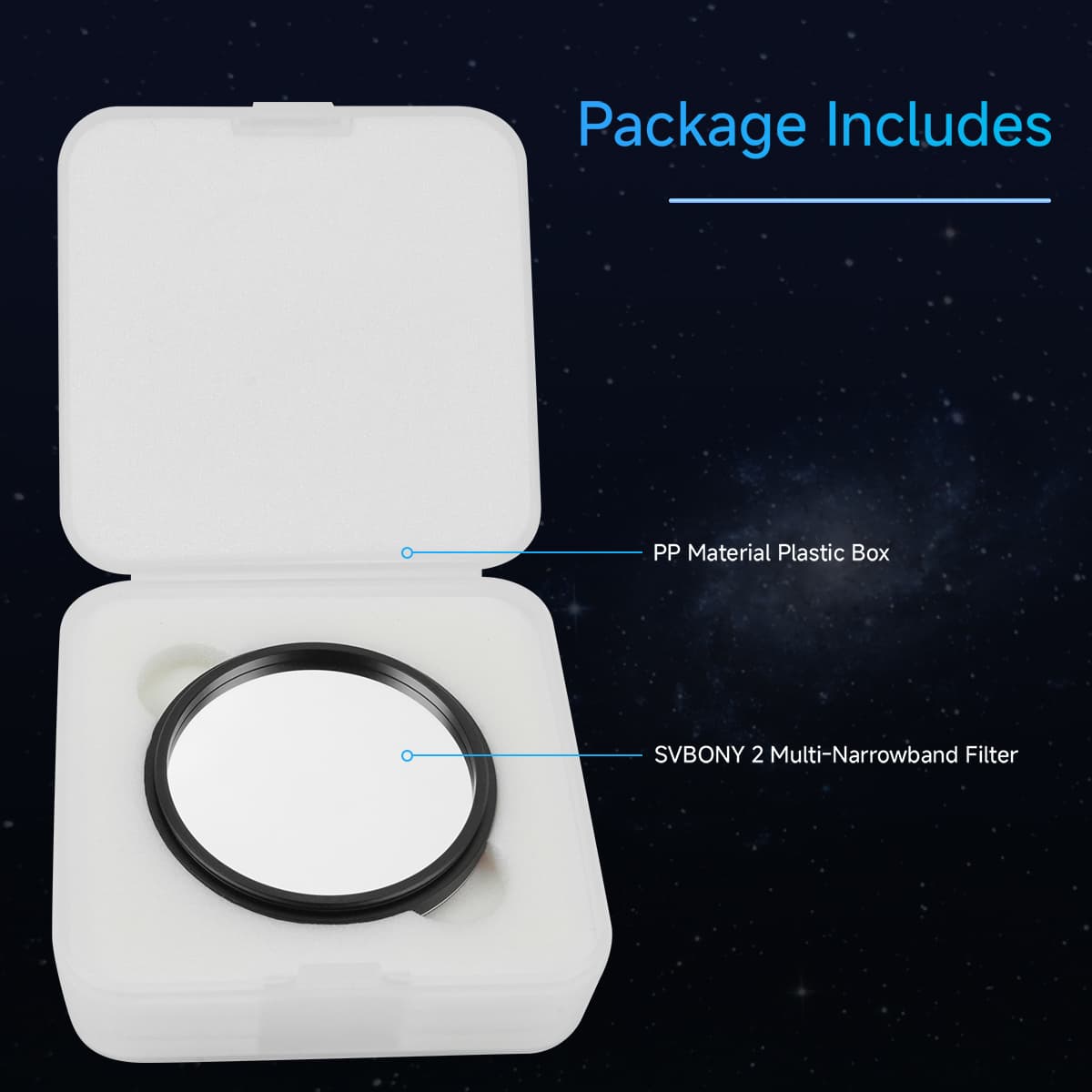 SV240 Multi-Narrowband Filter Galaxy & Nebula NIR Near-infrared Light Pollution 2" Mounted for Urban Astrophotography