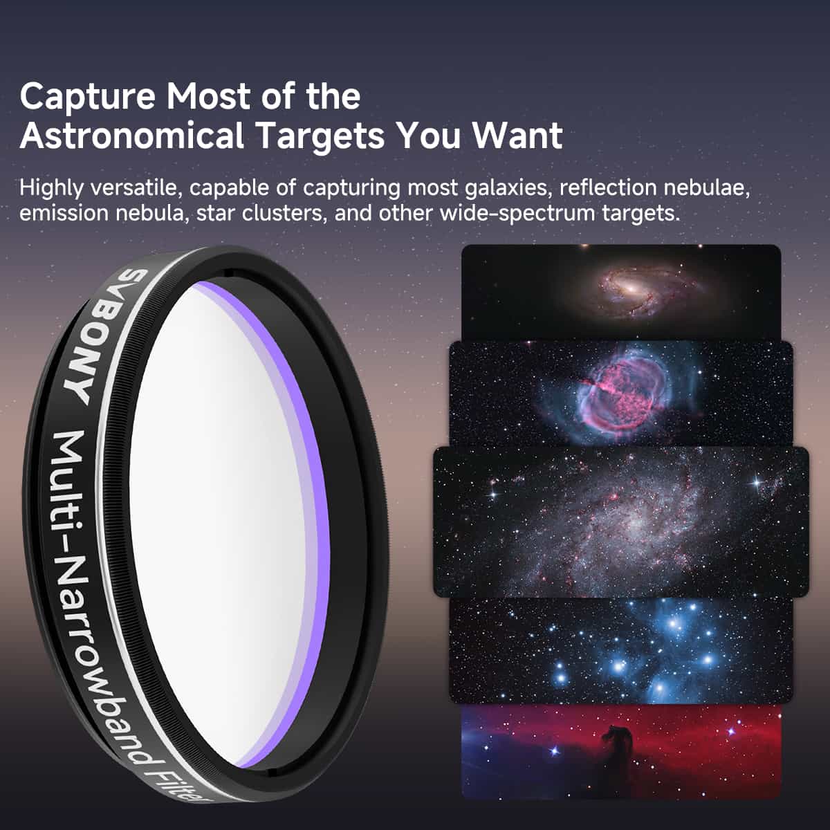 SV240 1.25'' Multi-Narrowband Filter for Urban Astrophotography