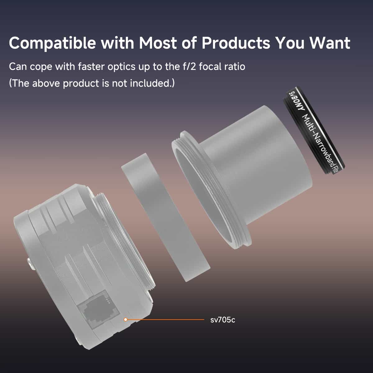 SV240 1.25'' Multi-Narrowband Filter for Urban Astrophotography