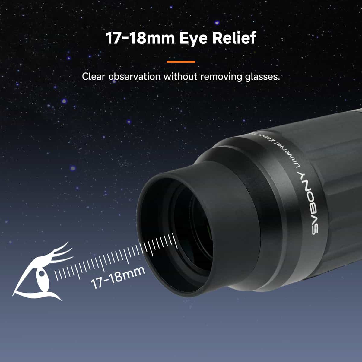 SV245 Zoom Eyepiece 8-16mm FOV 63° Parfocal & ClickStop Design for Visual Planetary Observation,Binoviewing