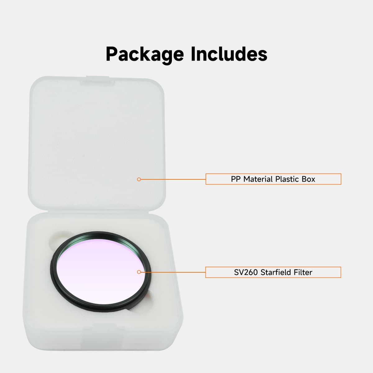 SV260 Multi-Bandpass Filter 5-bandpass Broadband Pass Light Pollution Filter for Deep-Sky Photography, Galaxy, Reflection Nebula, and Starfield Shooting