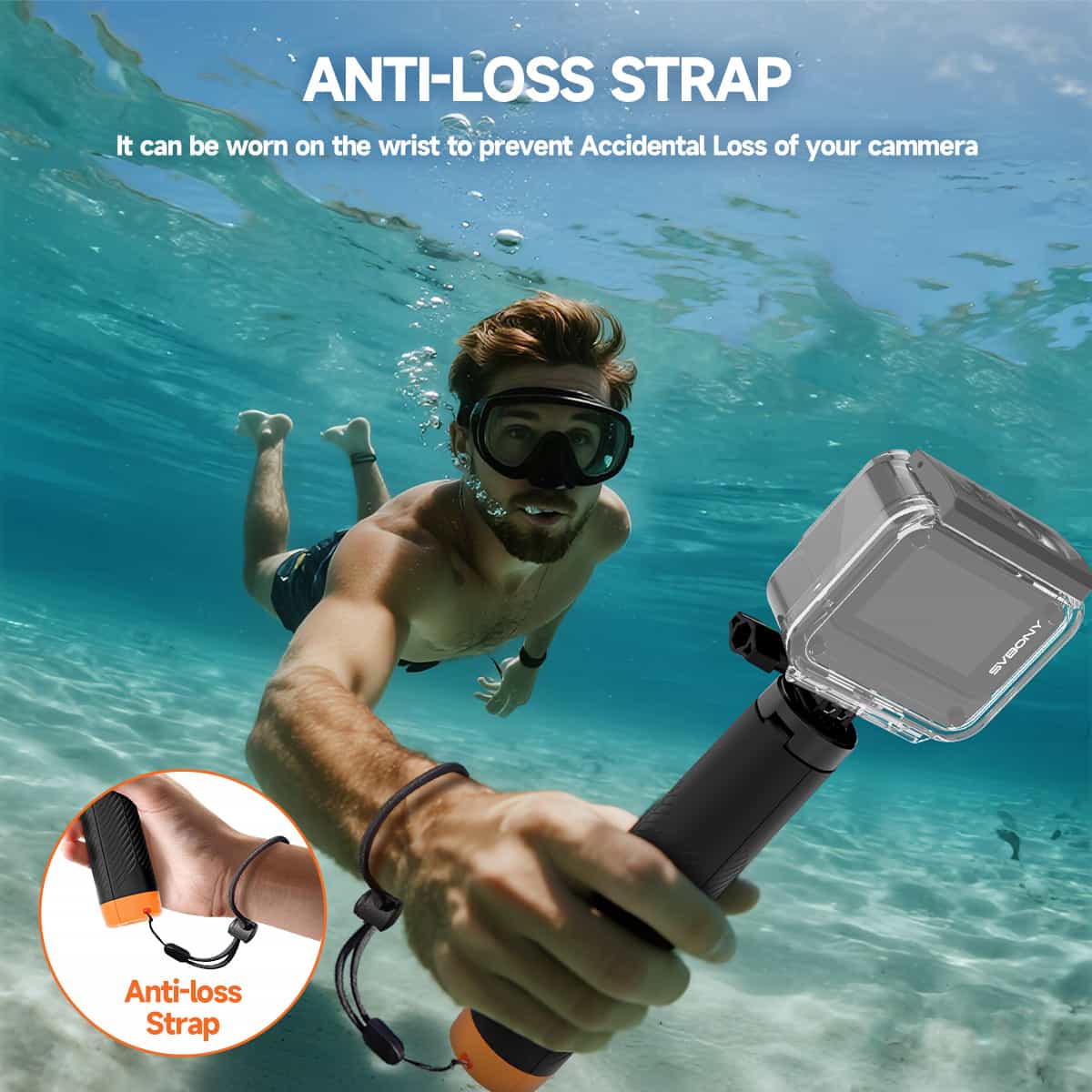 SVBONY Sports Camera Floating Tripod Buoyancy Stick, No Loss of Water Shots - Surfing/Diving/Rafting Essentials