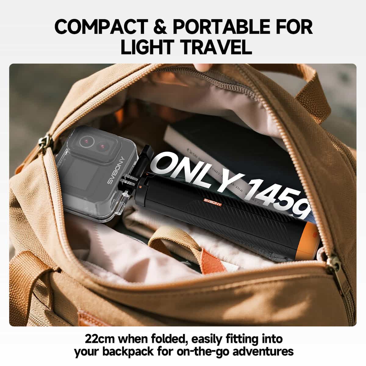 SVBONY Sports Camera Floating Tripod Buoyancy Stick, No Loss of Water Shots - Surfing/Diving/Rafting Essentials