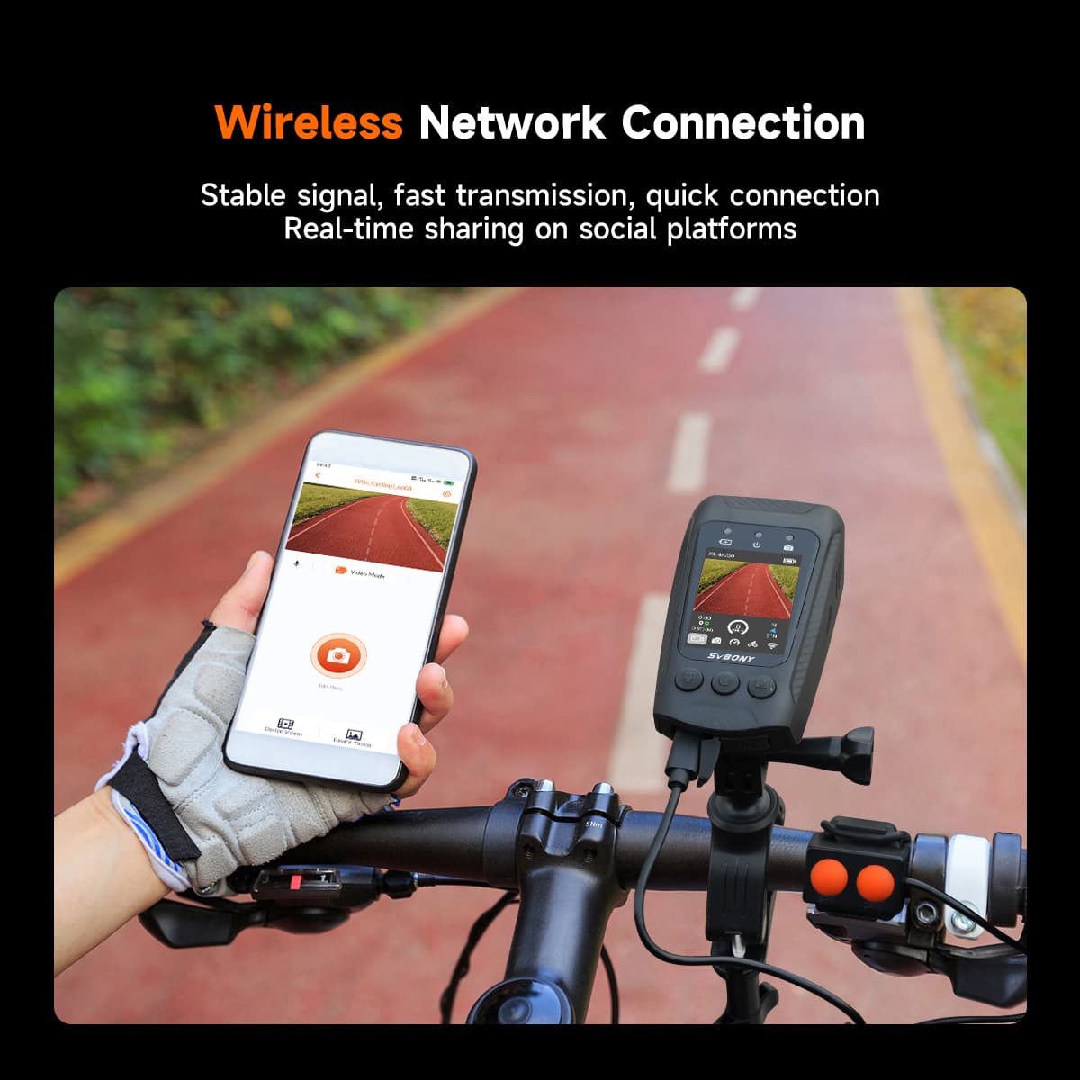 SVbony SVGo C1 Cycling Camera HD 4K 30fps IPX4 Waterproof for Bicycle Sports Outdoor