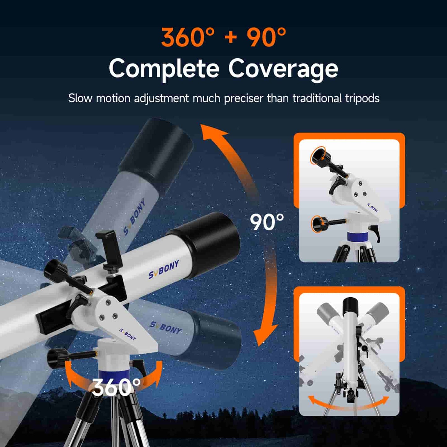 SVBONY Astronomy Telescope Kit for Solar Eclipse & Planetary Observing