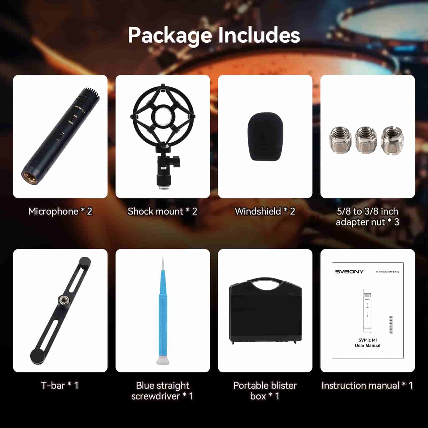 SVMic M1 Wireless Microphones System Cordless Handheld Condenser Mic for Audio Singing Church Wedding