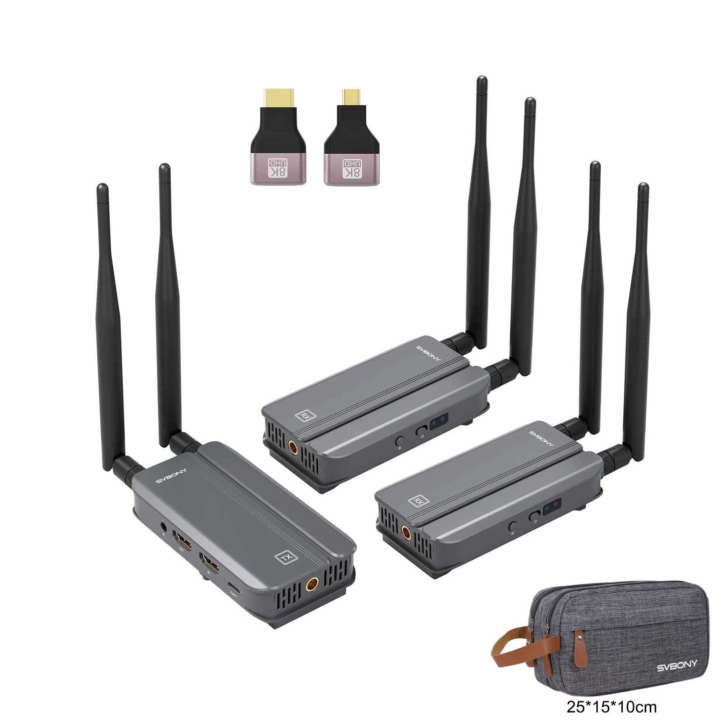 TransAir3 Wireless Video Transmission System 0.06s Latency 1080P HD Sender Extender for Streaming, Presentations, Big-screen entertainment