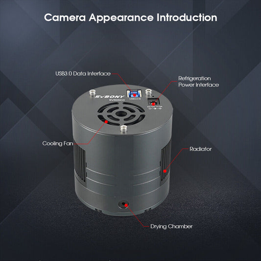 SVBONY SV605CC TEC cooled OSC Camera USF9198K 9MP USB 3.0 for Deep Space Astrophotography