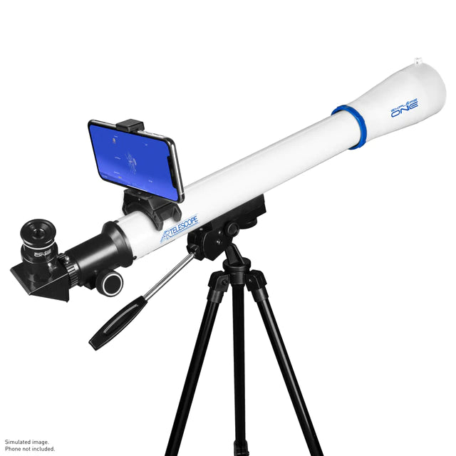 Explore One STARAPP 88-34550- 50mm Refractor Telescope w/ Panhandle Mount and Astronomy APP