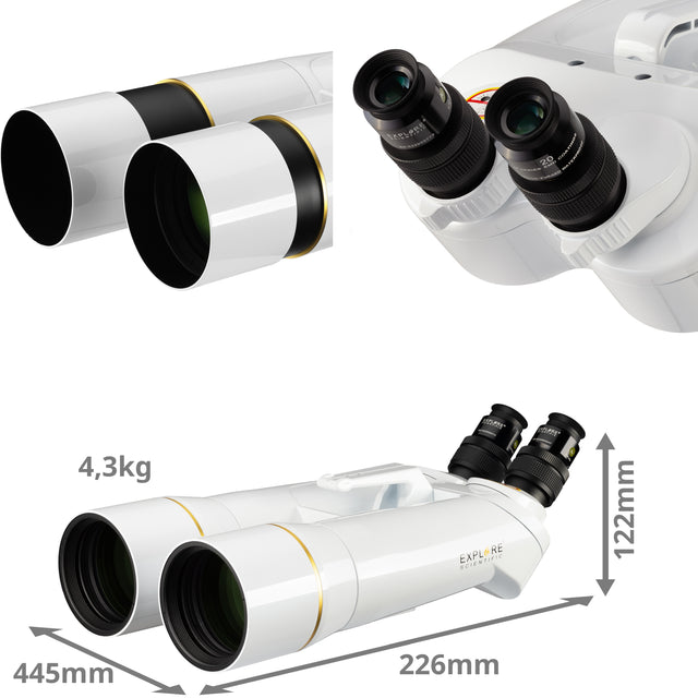 Explore Scientific 01-14210 BT-82 SF Large Binoculars with 62 Degree LER Eyepieces